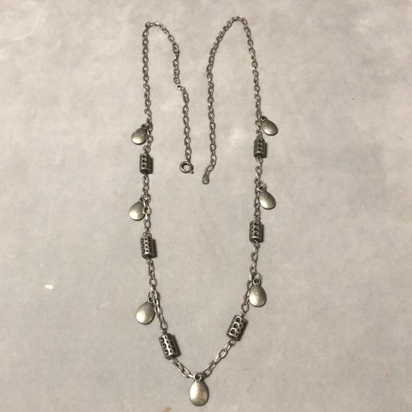 Oxidized silver necklace& earrings - Picture 3 of 5